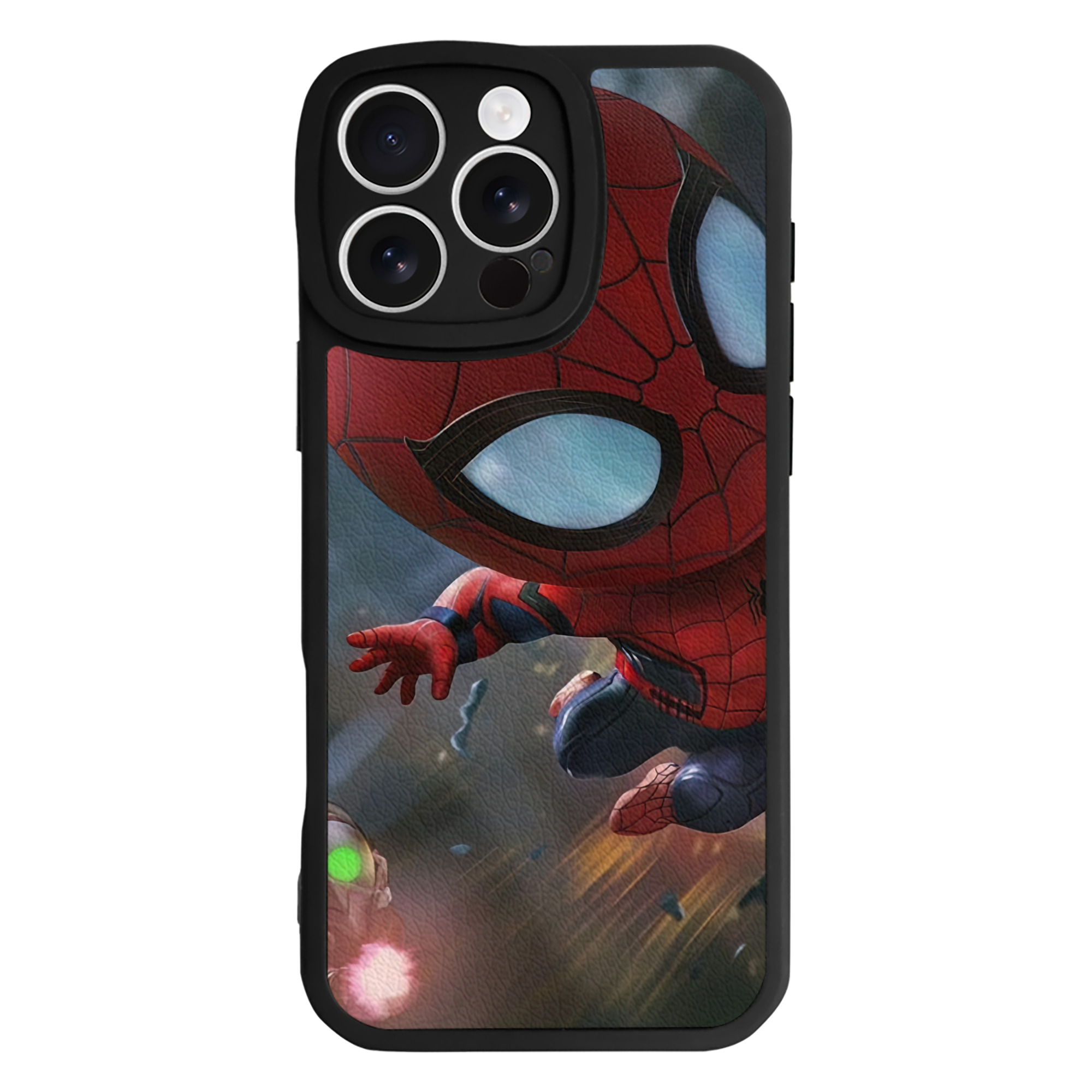 Spider Man スパイダーマン 【iPhone 16シリーズ対応】シリコンスマホケース（レザー調） 材質：シリコン